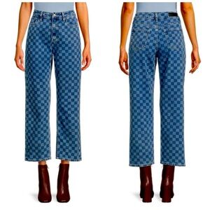 VIGOSS Frankie Checkered Slim Straight Jeans
